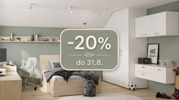 Modern Magnet youth room with desk, bed and Alples wardrobes